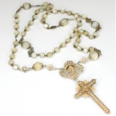 rozariu de perioada coloniala spaniola. argint aurit & sidef natural. Argentina cca 1900